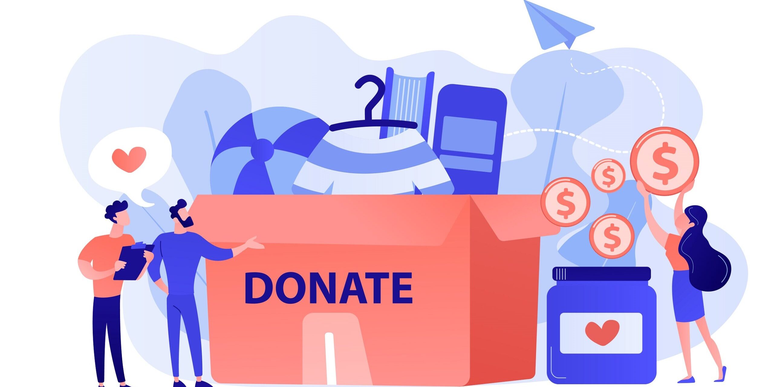 Donation concept vector illustration.